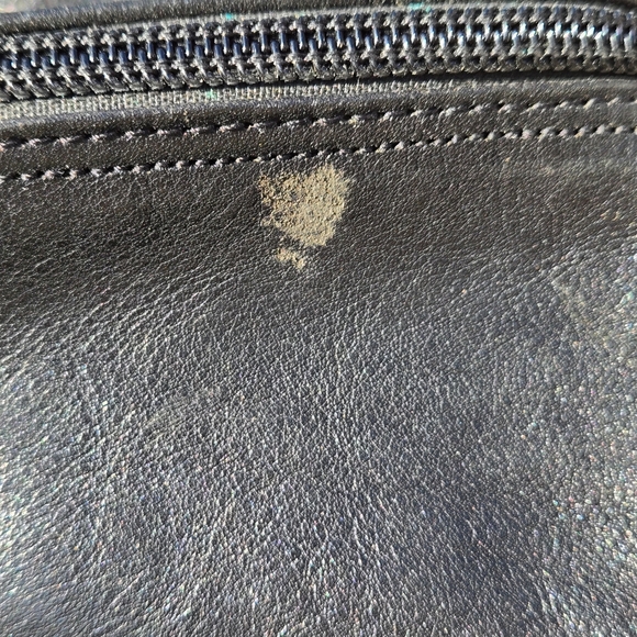 Marino Orlandi Duffle Weekender Travel Bag Italy Leather Black Brown 24x13x10" - Picture 13 of 15